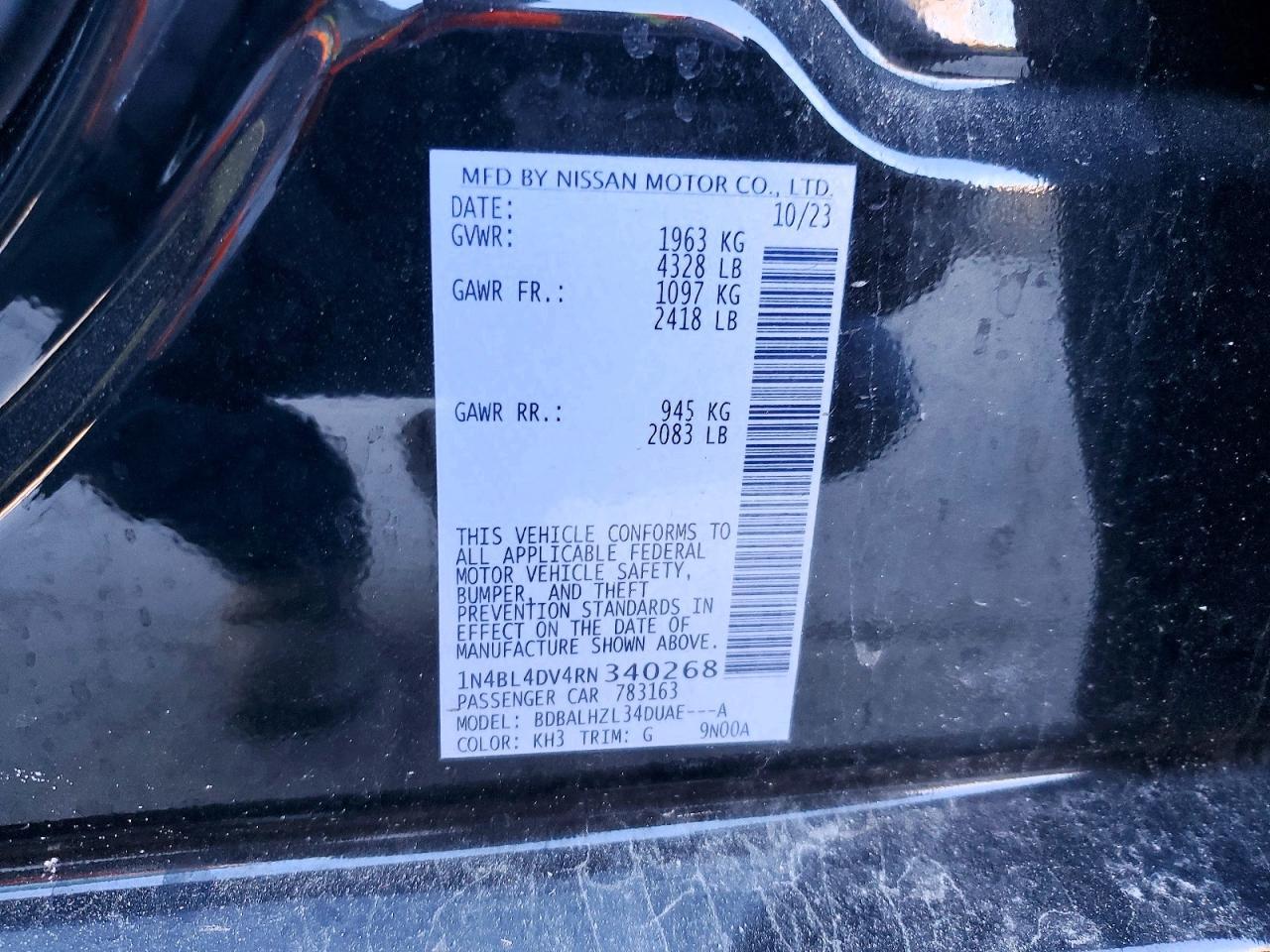 2024 Nissan Altima Sv - zdjęcie 12