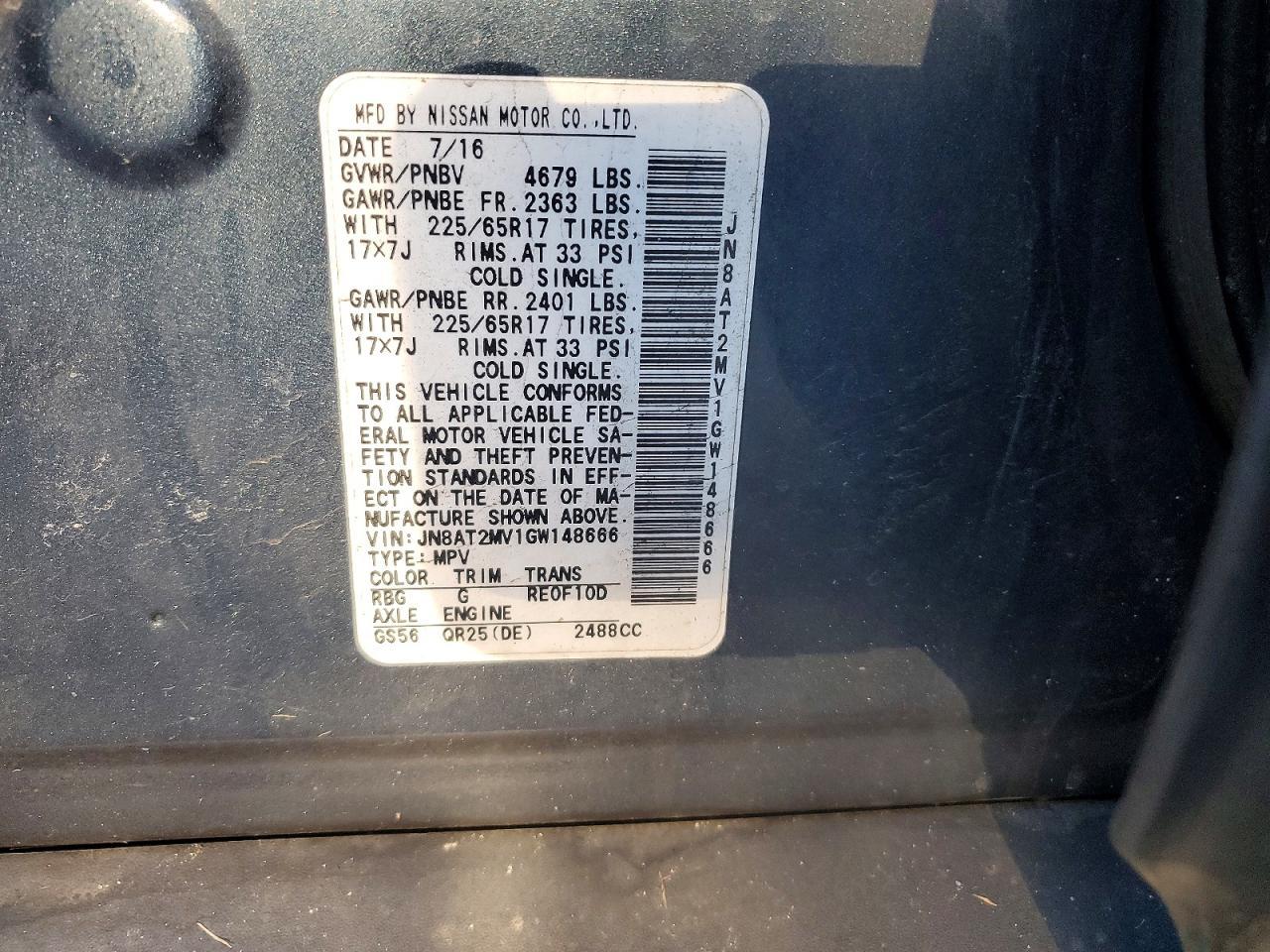 2016 Nissan Rogue Sv - zdjęcie 13