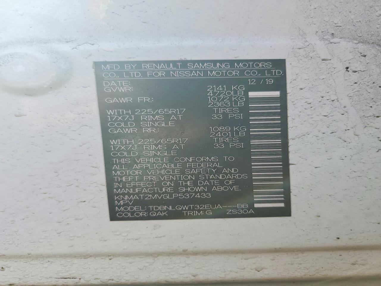 2020 Nissan Rogue Sv - zdjęcie 12