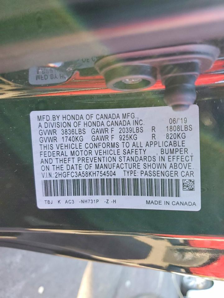 2019 Honda Civic Si - zdjęcie 12