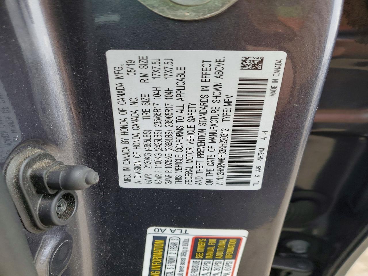 2019 Honda Cr-V Lx - zdjęcie 13