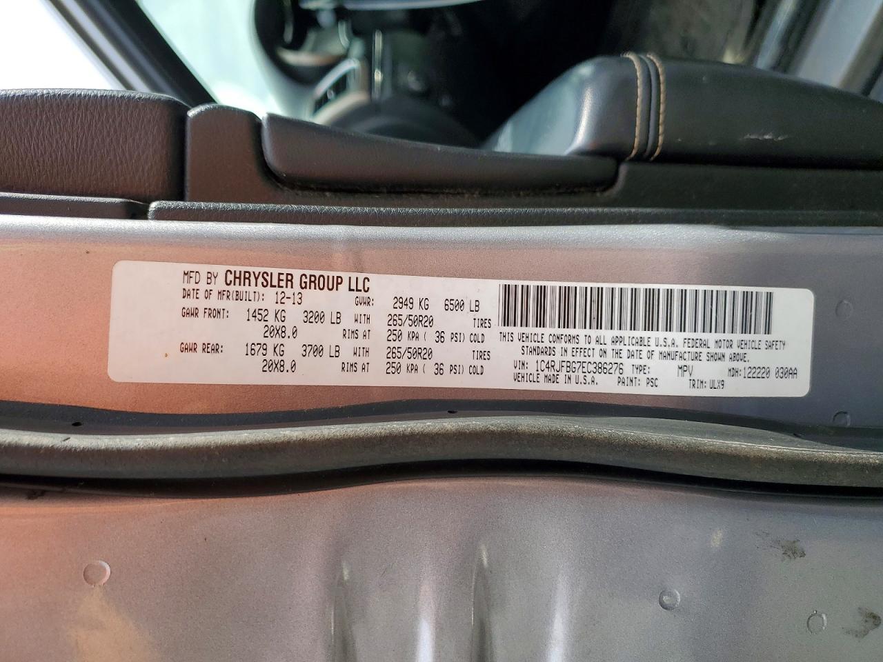 2014 Jeep Grand Cherokee Limited - zdjęcie 13