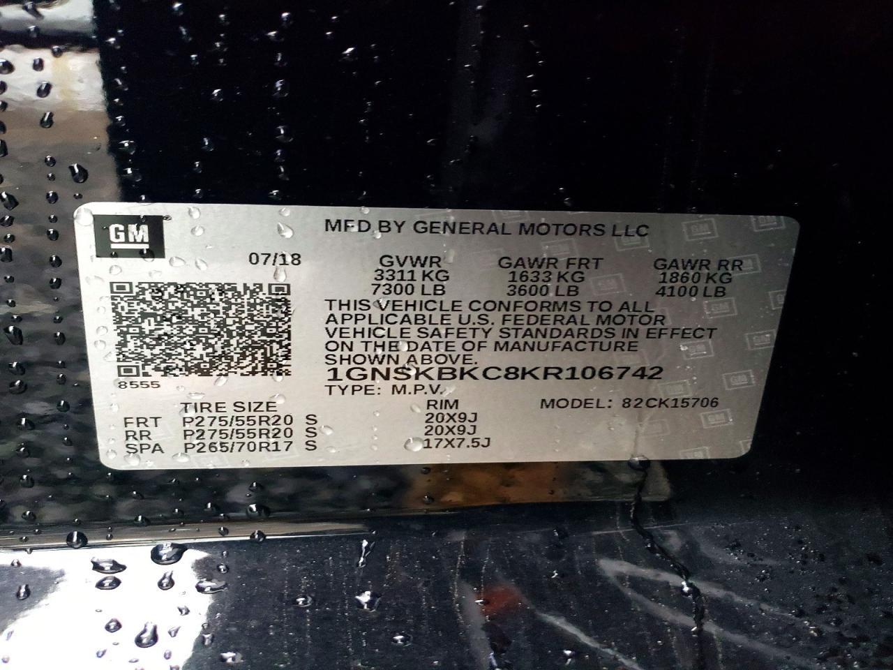 2019 Chevrolet Tahoe K1500 Lt - zdjęcie 13