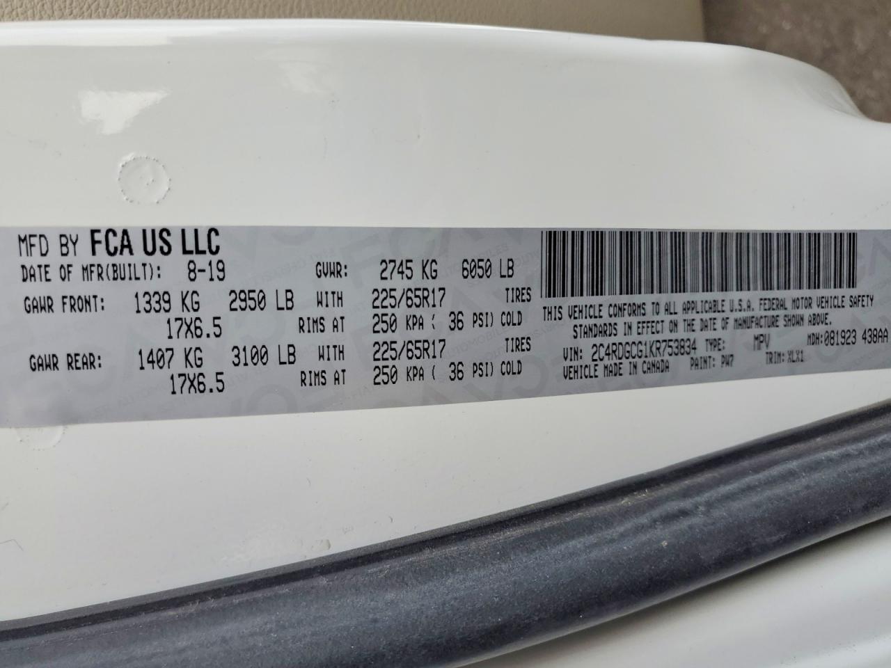 2019 Dodge Grand Caravan Sxt - zdjęcie 13