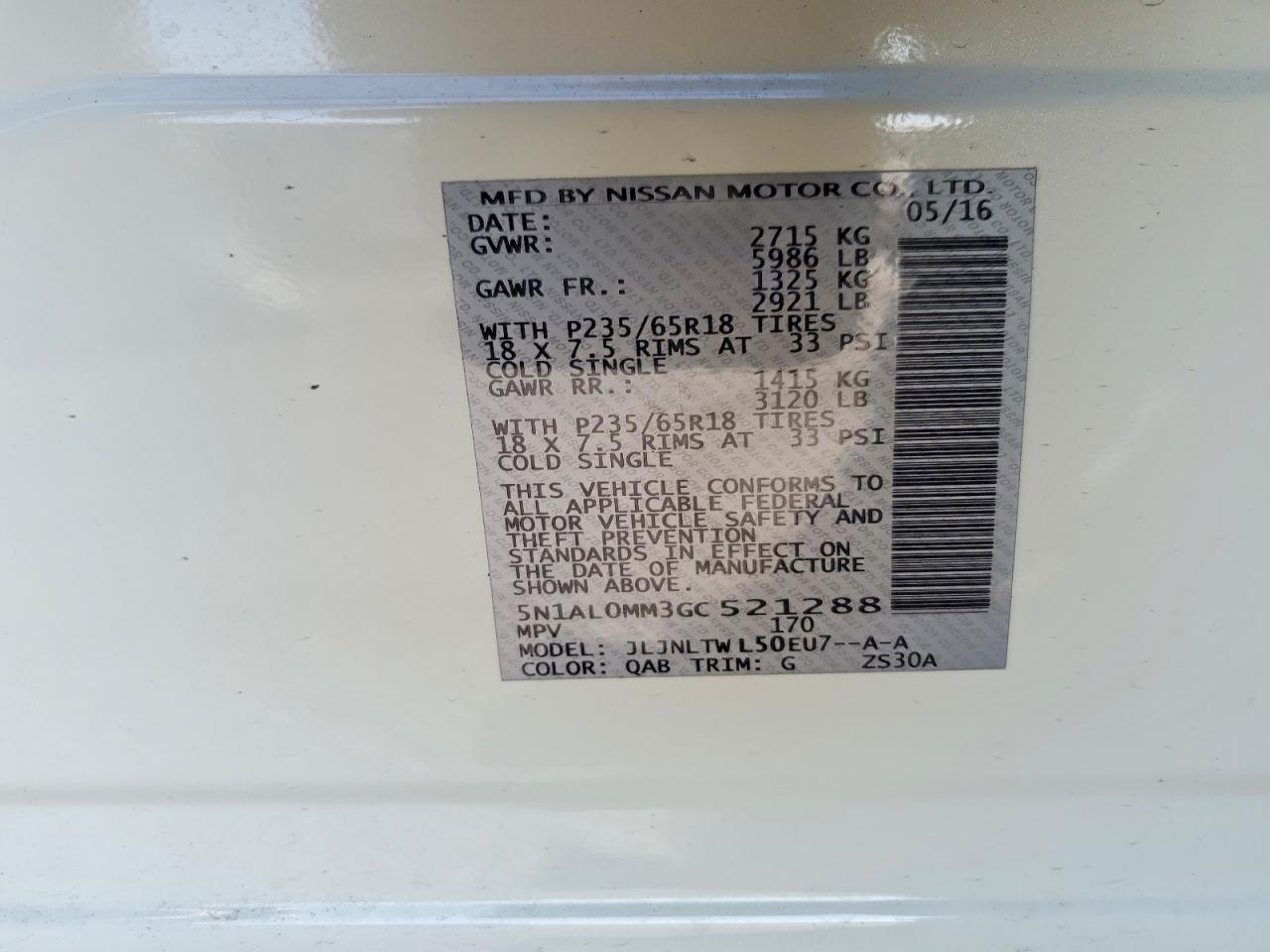 2016 Infinity Qx60 - zdjęcie 14