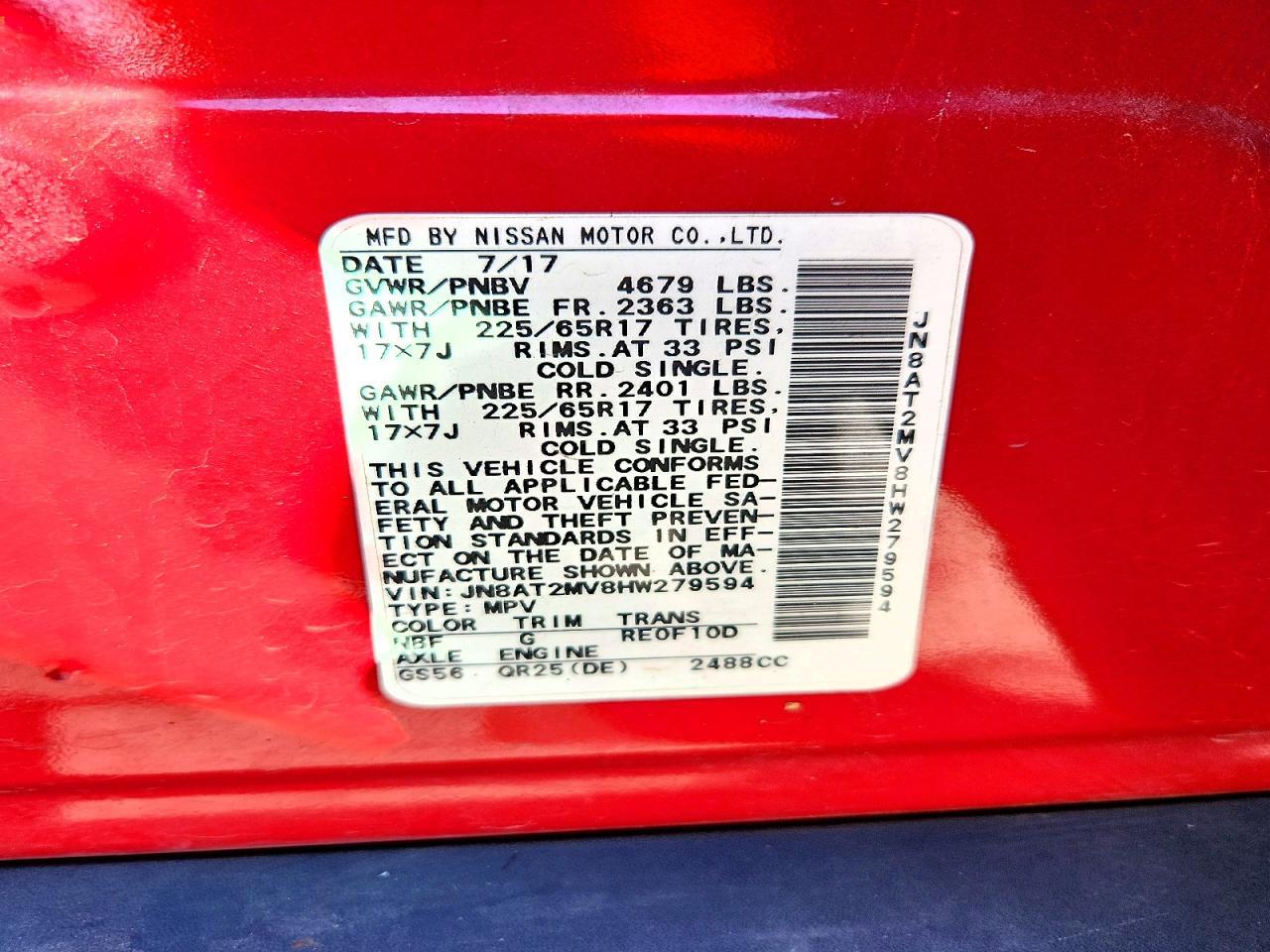 2017 Nissan Rogue S - zdjęcie 14