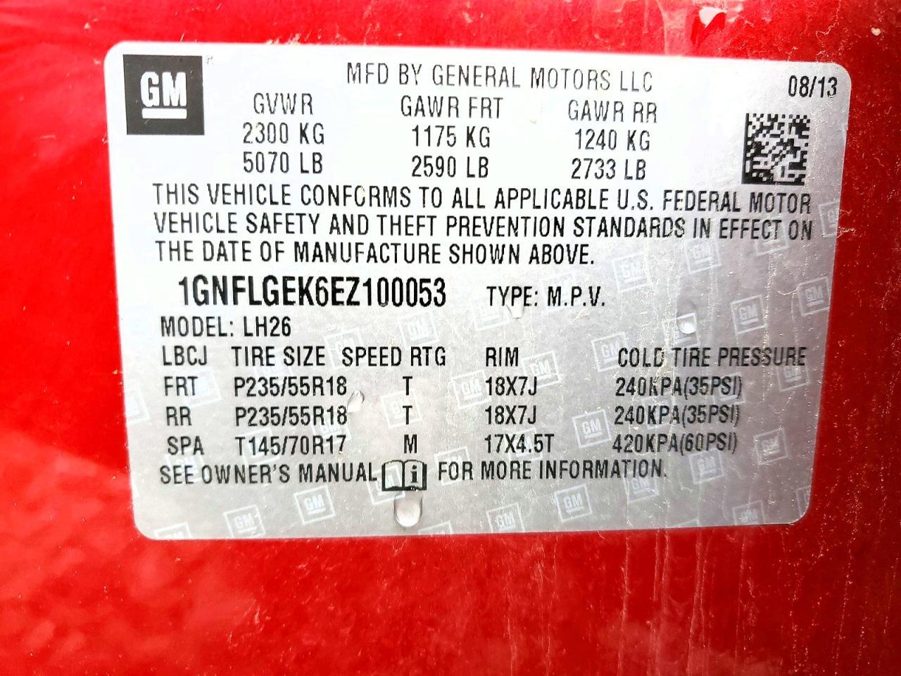 2014 Chevrolet Equinox Lt - zdjęcie 13