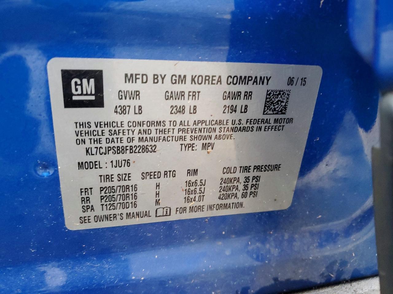 2015 Chevrolet Trax 1Ls - zdjęcie 14