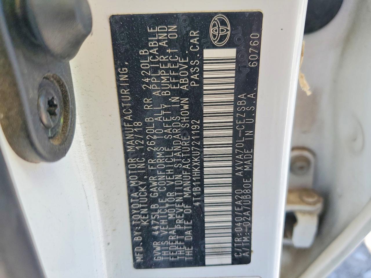 2019 Toyota Camry - zdjęcie 12