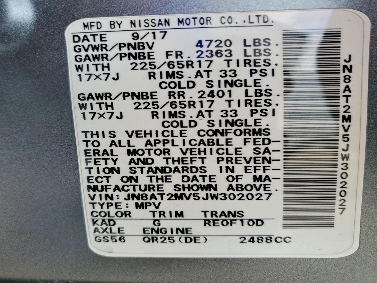 2018 Nissan Rogue Sv - zdjęcie 13