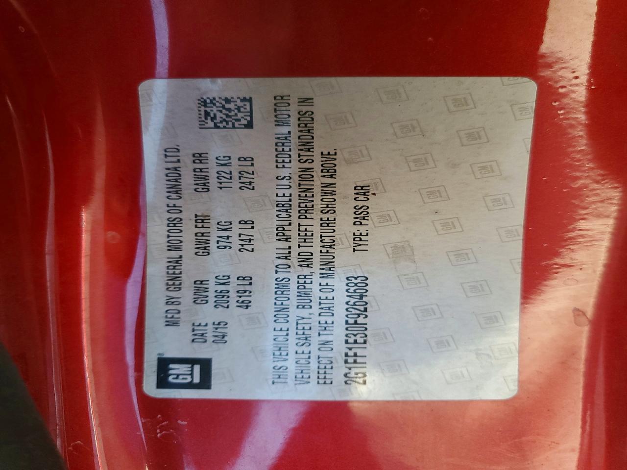 2015 Chevrolet Camaro Lt - zdjęcie 12