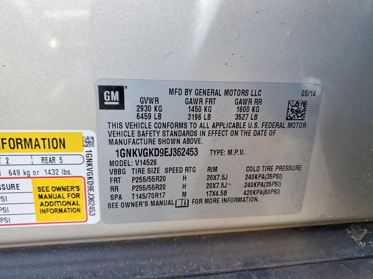 2014 Chevrolet Traverse Lt - zdjęcie 13