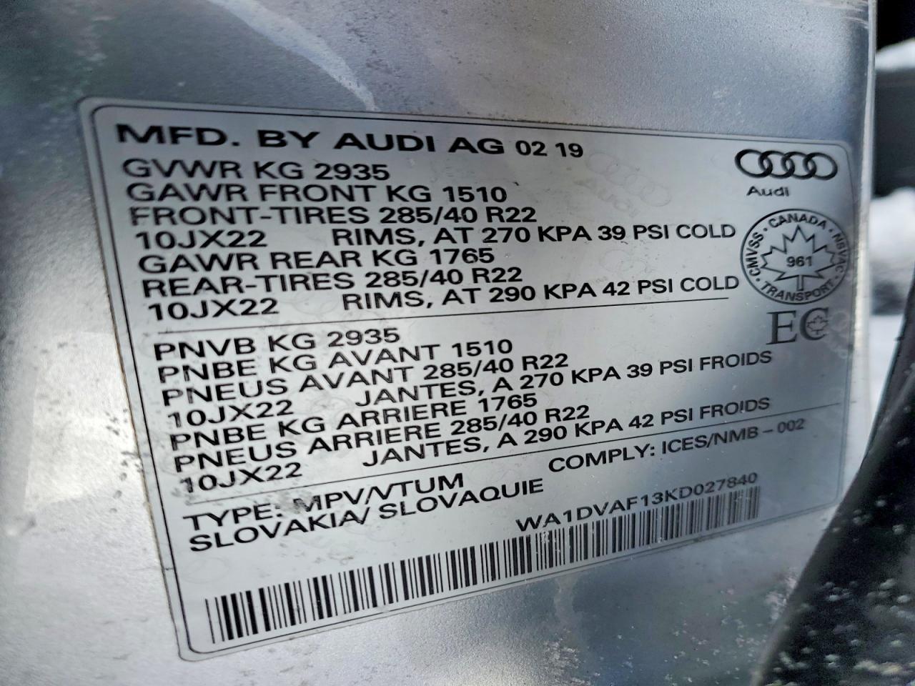 2019 Audi Q8 Progressiv S-Line - zdjęcie 12