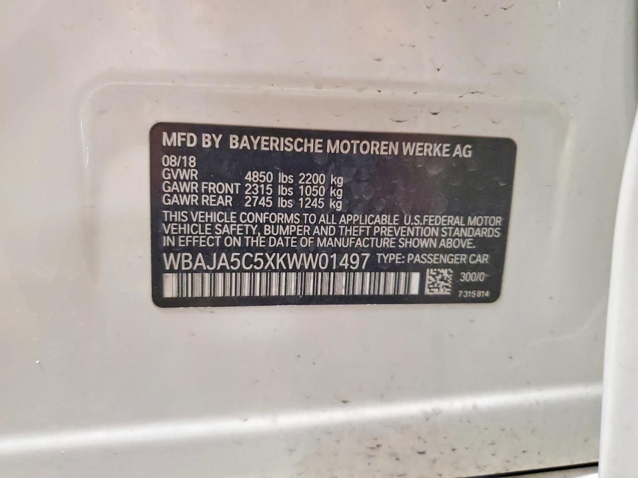 2019 BMW 530 I - zdjęcie 13