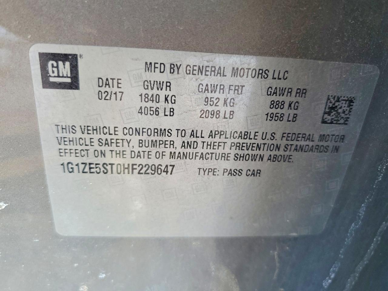 2017 Chevrolet Malibu Lt - zdjęcie 11