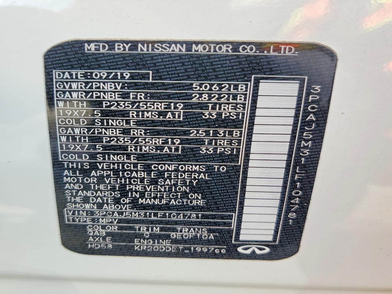 2020 Infiniti Qx50 Luxe - zdjęcie 13