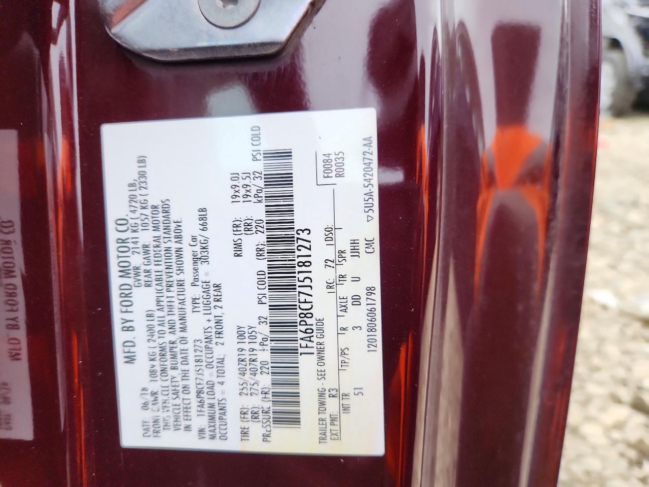 2018 Ford Mustang Gt - zdjęcie 12