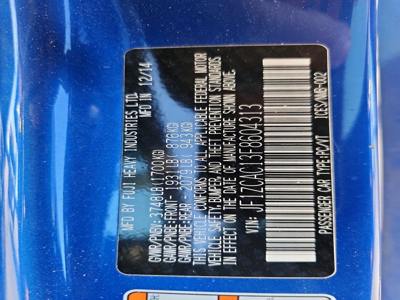 2015 Subaru Brz 2.0 Limited - zdjęcie 12