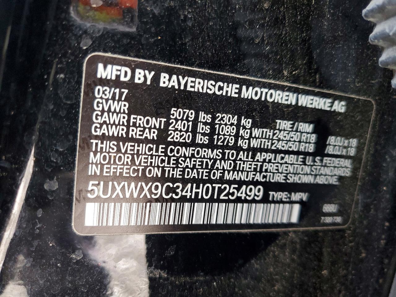 2017 BMW X3 xDrive28I - zdjęcie 13