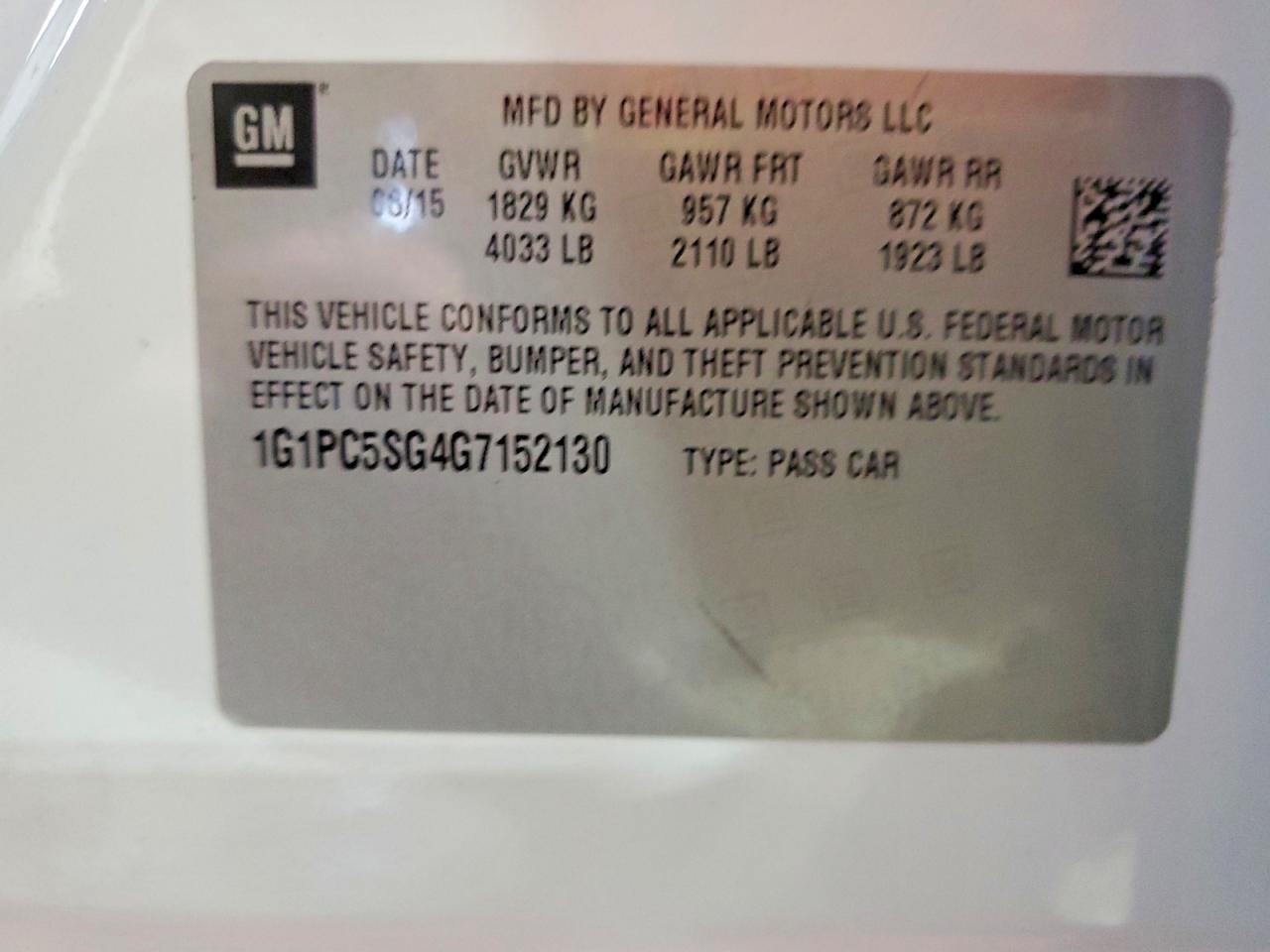 2016 Chevrolet Cruze Limited Ls - zdjęcie 13