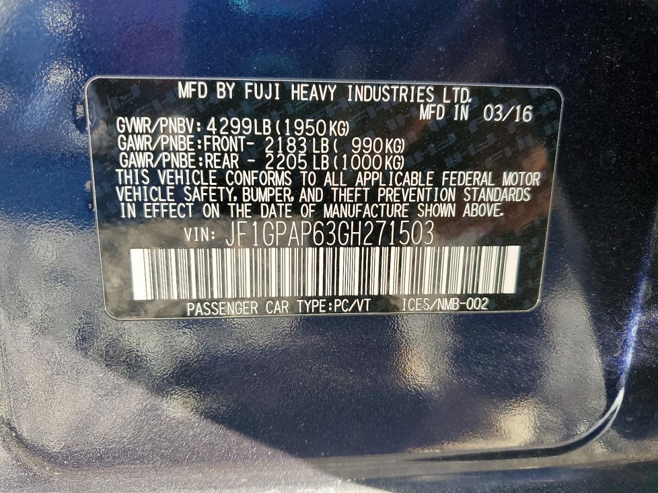 2016 Subaru Impreza Sport Premium - zdjęcie 14