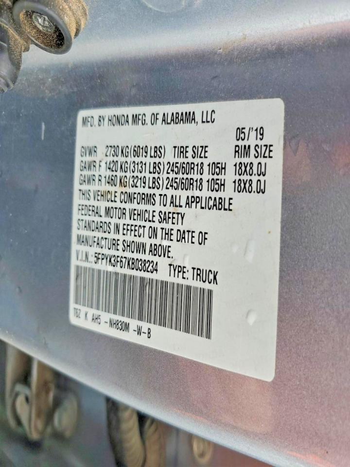 2019 Honda Ridgeline Rtl - zdjęcie 12