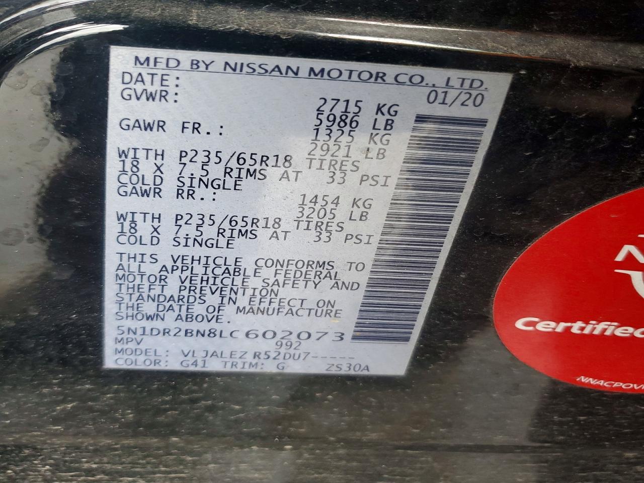 2020 Nissan Pathfinder Sv - zdjęcie 13