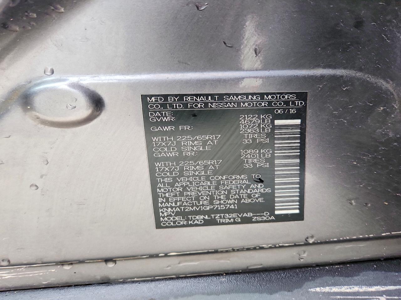 2016 Nissan Rogue Sv - zdjęcie 12