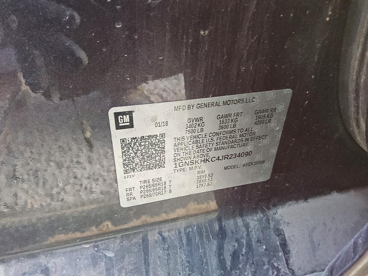 2018 Chevrolet Suburban K1500 Lt - zdjęcie 13