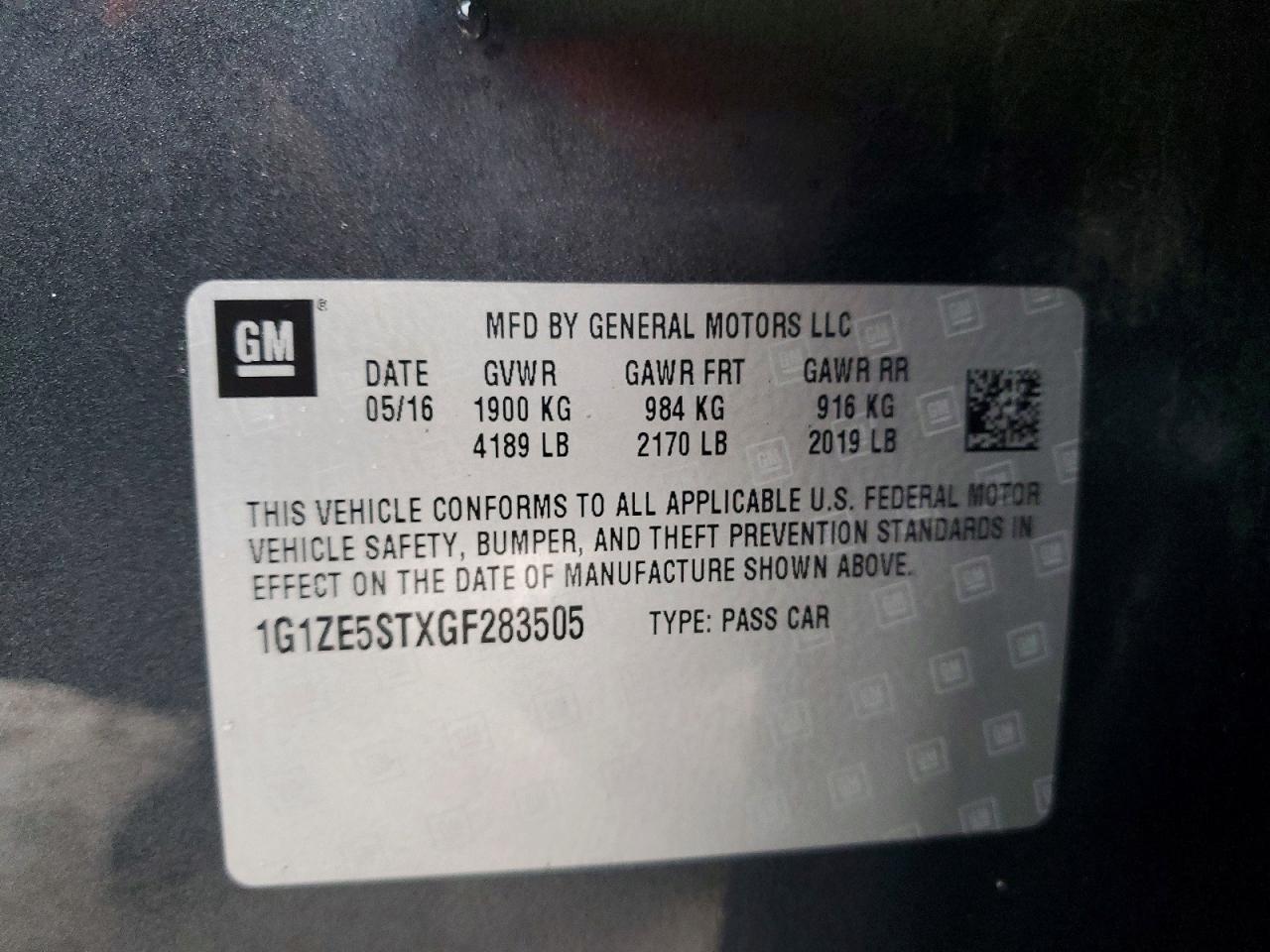 2016 Chevrolet Malibu Lt - zdjęcie 12