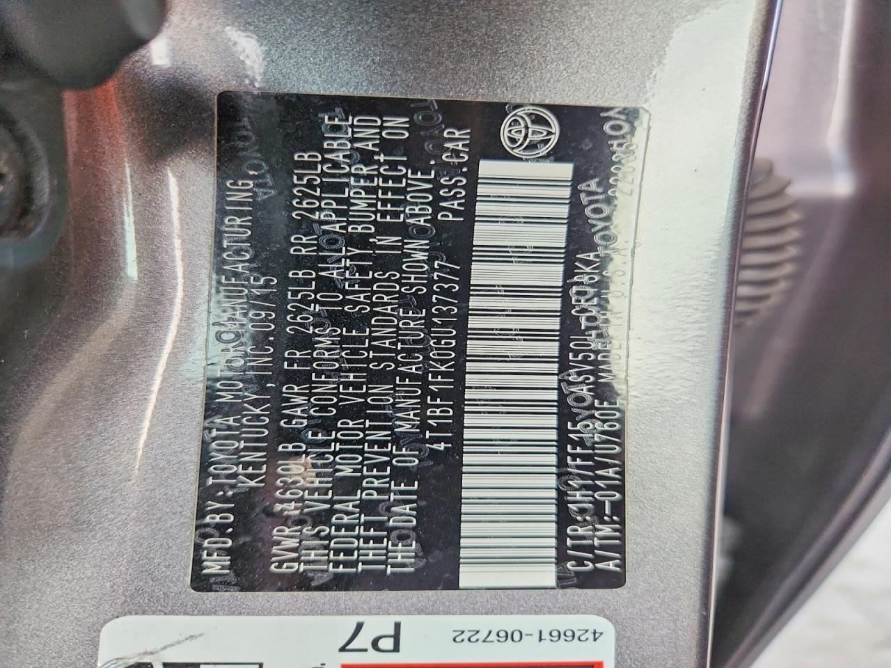 2016 Toyota Camry Se - zdjęcie 12