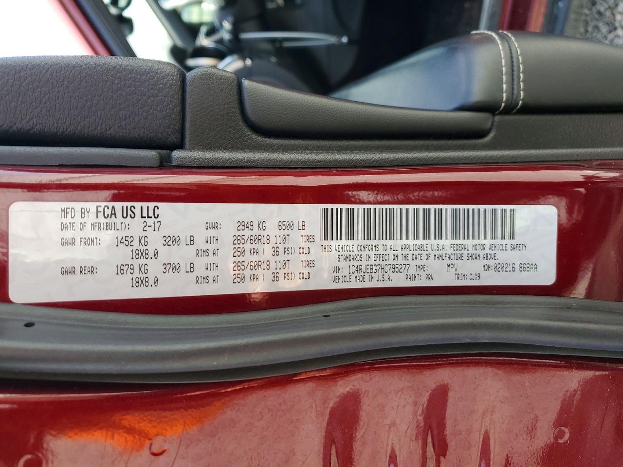 2017 Jeep Grand Cherokee Limited - zdjęcie 12