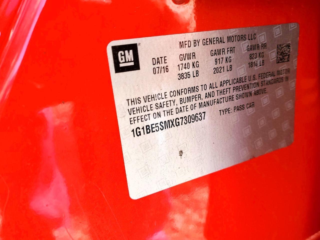 2016 Chevrolet Cruze Lt - zdjęcie 12