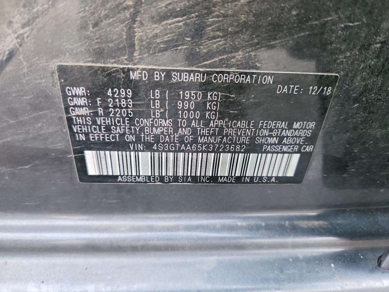 2019 Subaru Impreza - zdjęcie 13