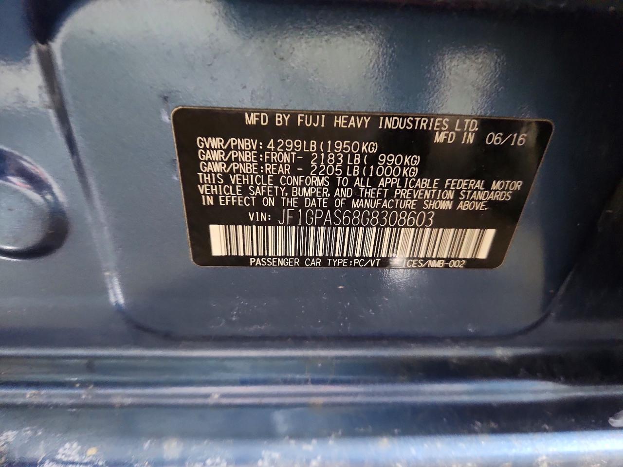 2016 Subaru Impreza Sport - zdjęcie 12