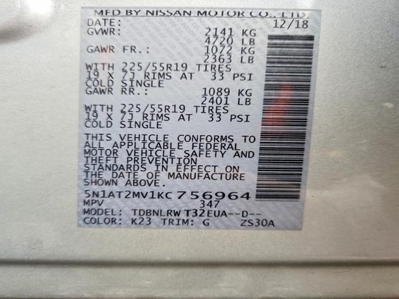 2019 Nissan Rogue Sl - zdjęcie 14