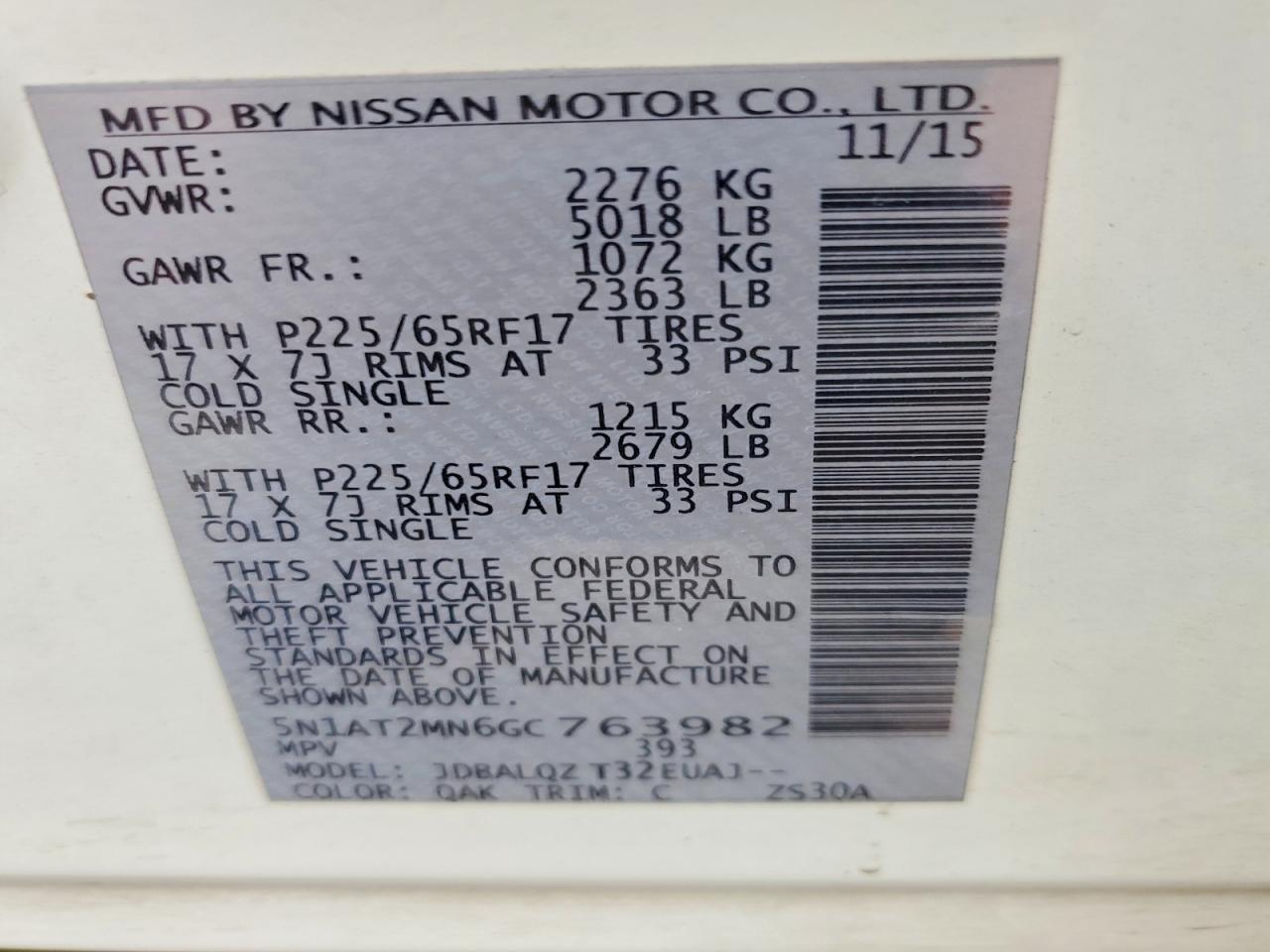 2016 Nissan Rogue Sv - zdjęcie 13