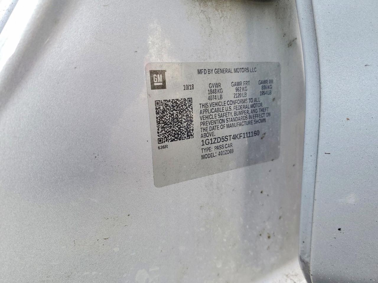 2019 Chevrolet Malibu Lt - zdjęcie 12