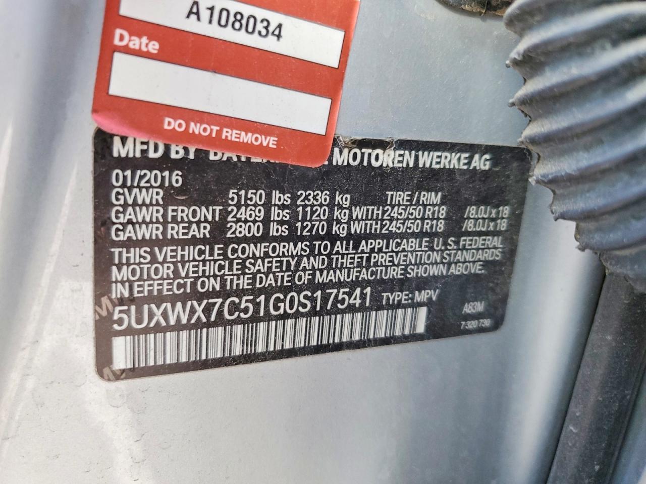 2016 BMW X3 xDrive35I - zdjęcie 13