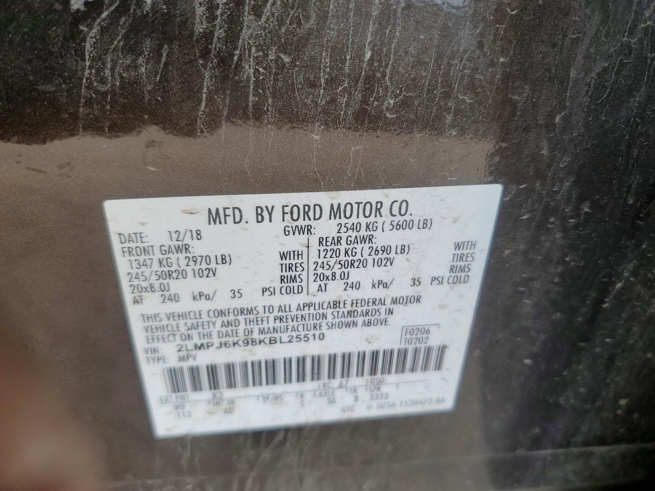 2019 Lincoln Nautilus Select - zdjęcie 12