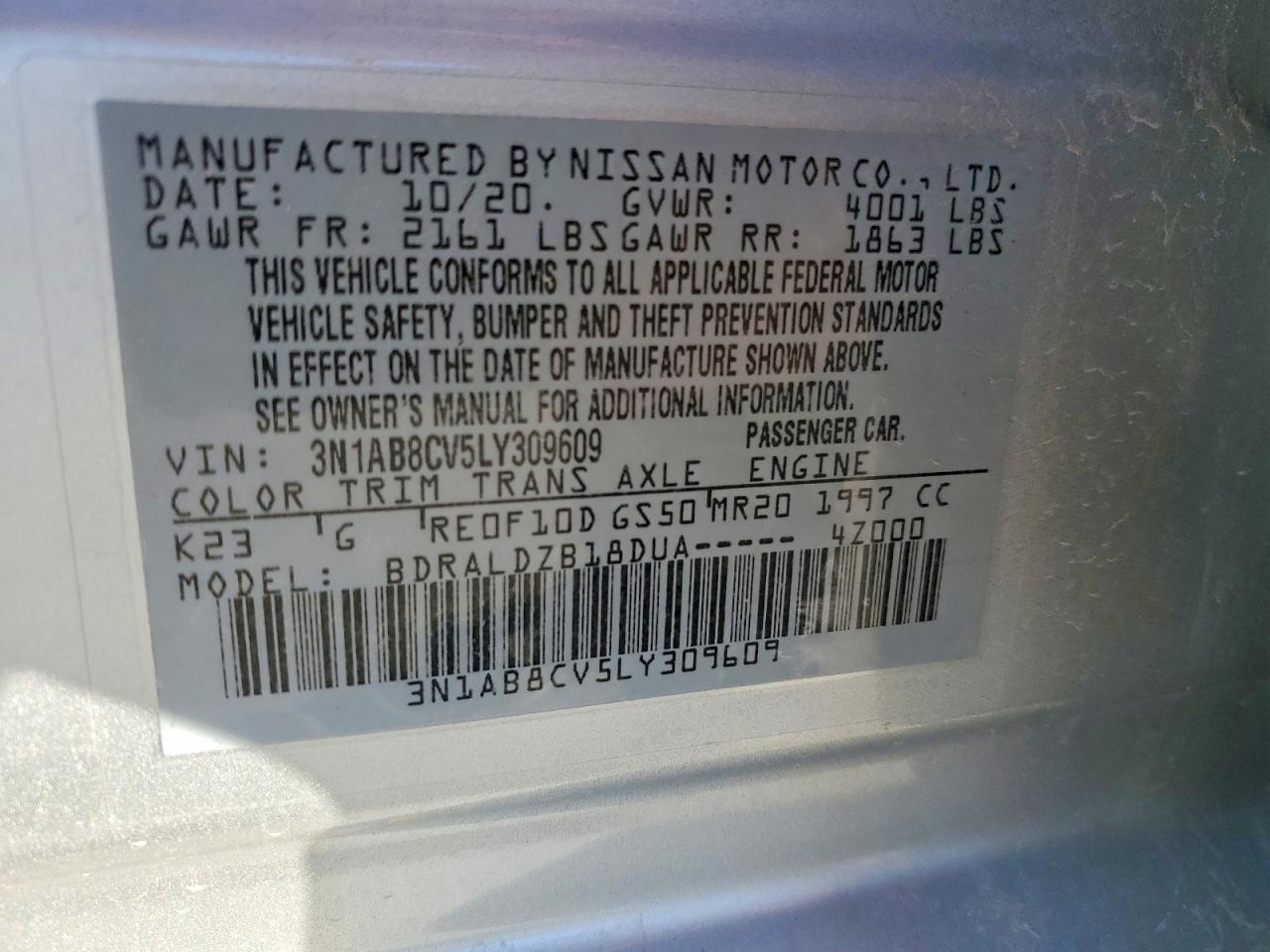 2020 Nissan Sentra Sv - zdjęcie 12