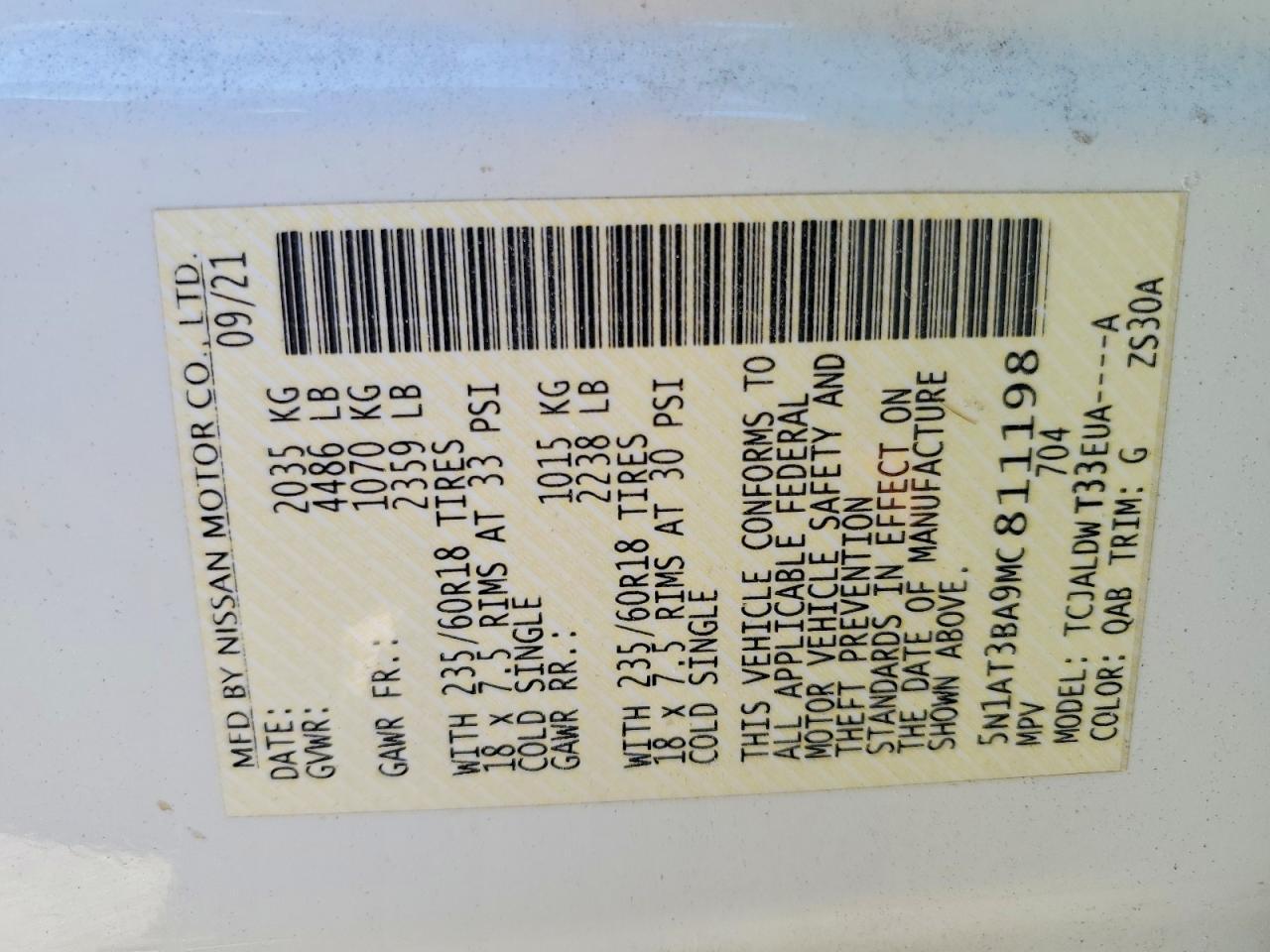 2021 Nissan Rogue Sv - zdjęcie 13