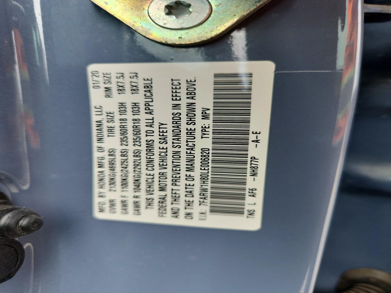 2020 Honda Cr-V Exl - zdjęcie 12