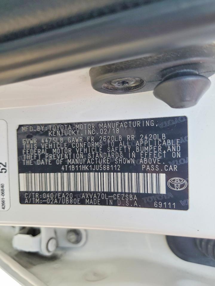 2018 Toyota Camry L - zdjęcie 13