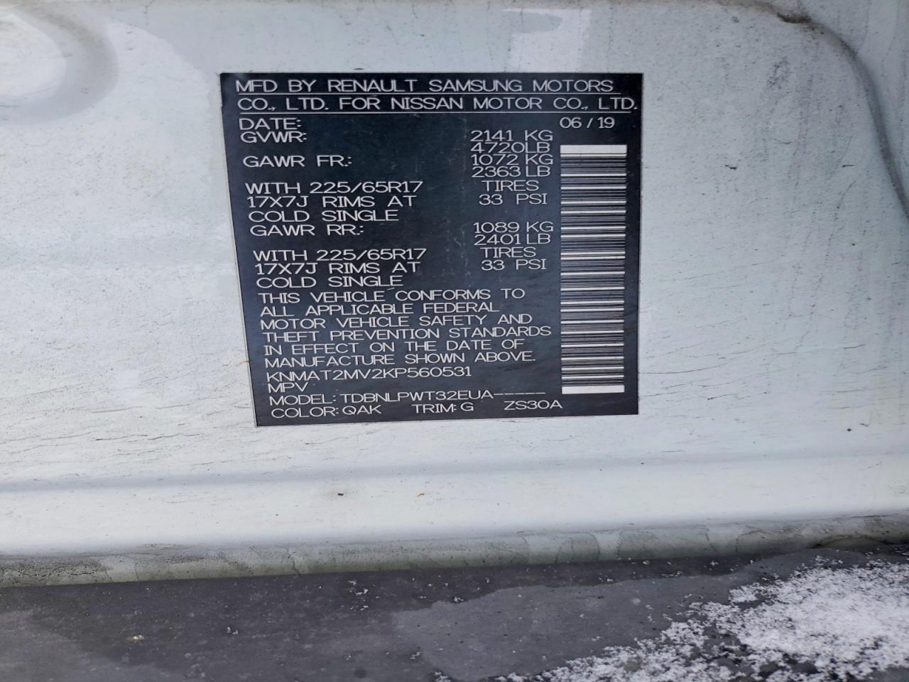 2019 Nissan Rogue S - zdjęcie 13