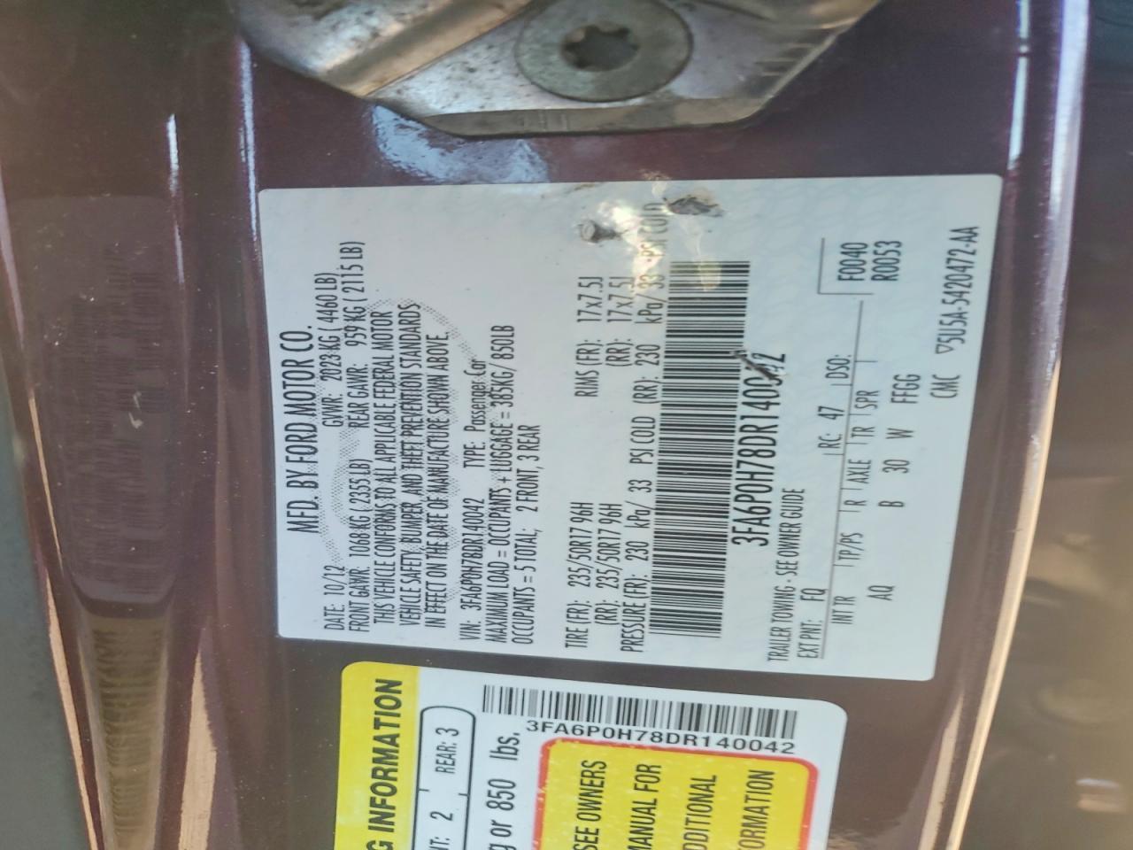 2013 Ford Fusion Se - zdjęcie 12