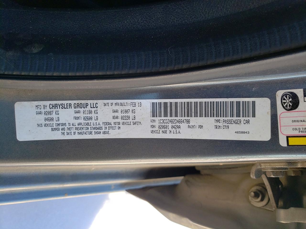 2013 Dodge Avenger Se - zdjęcie 12