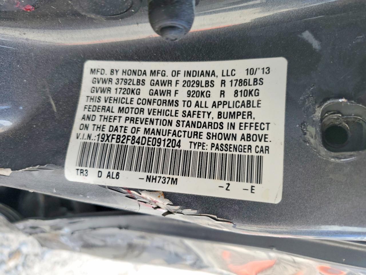 2013 Honda Civic Ex - zdjęcie 12