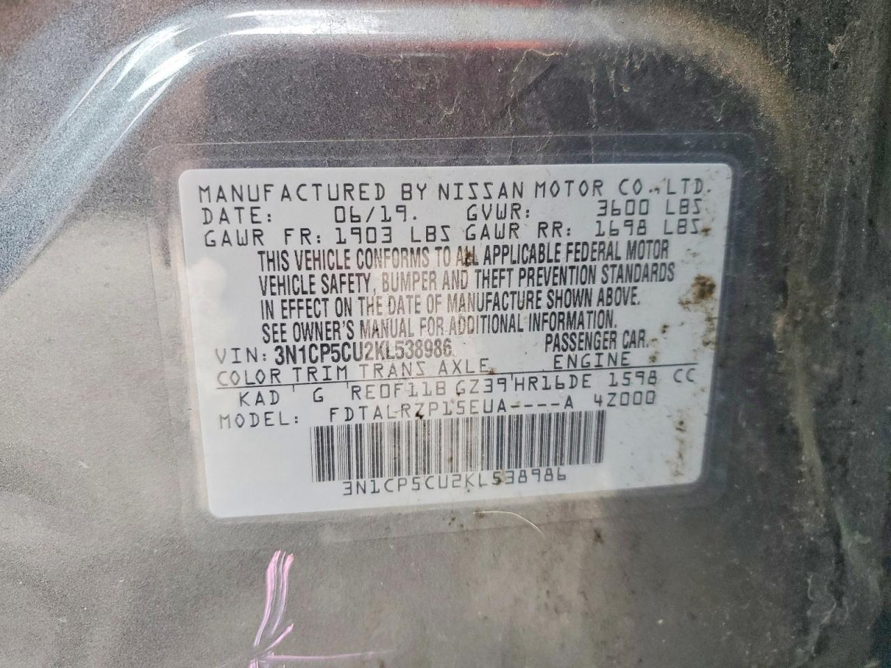 2019 Nissan Kicks S - zdjęcie 14