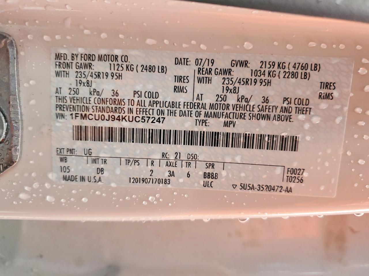 2019 Ford Escape Titanium - zdjęcie 13